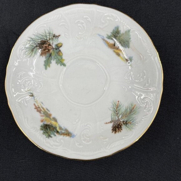 BERNADOTTE CZECH REPUBLIC WILDLIFE GROUSE ESPRESSO DEMITASSE SAUCER ONLY - Picture 1 of 6